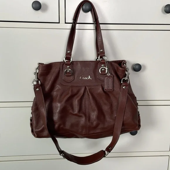 Coach Ashley Brown Leather Convertible Bag - Picture 3 of 5